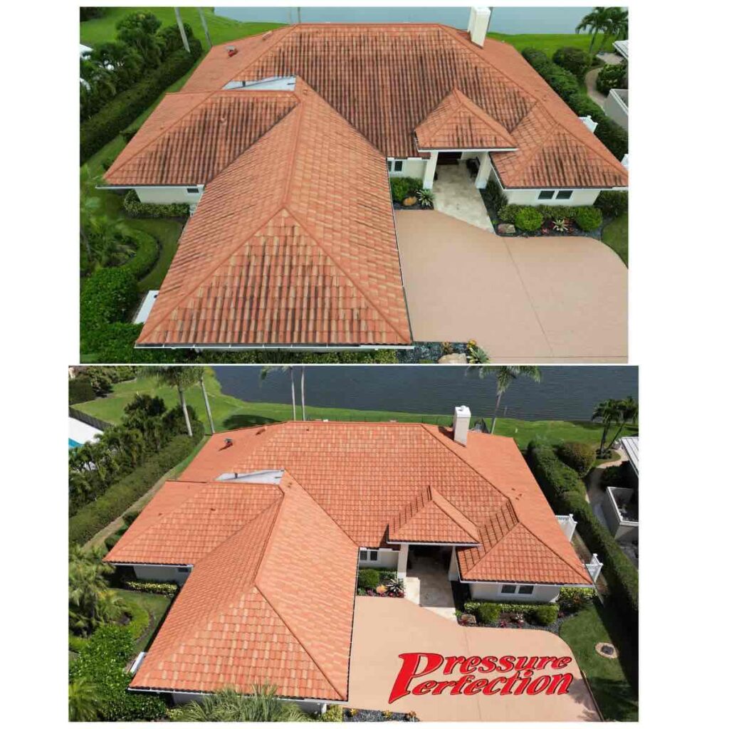 low pressure roof cleaning