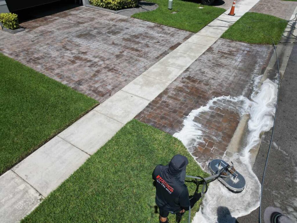 Paver Cleaning Stripping Sealing Tradition Port St Lucie 096